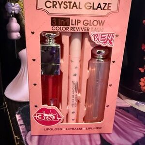 3-in-1 Lip Glow Set - Red and Pink 3 sets